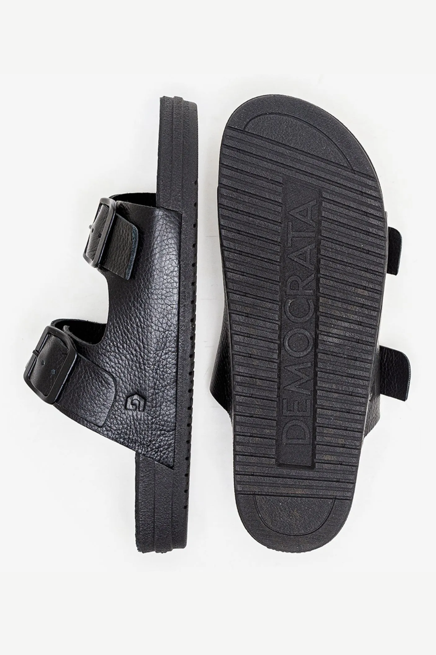 SANDALIA DEMOCRATA EASY WEEKEND COURO PRETO