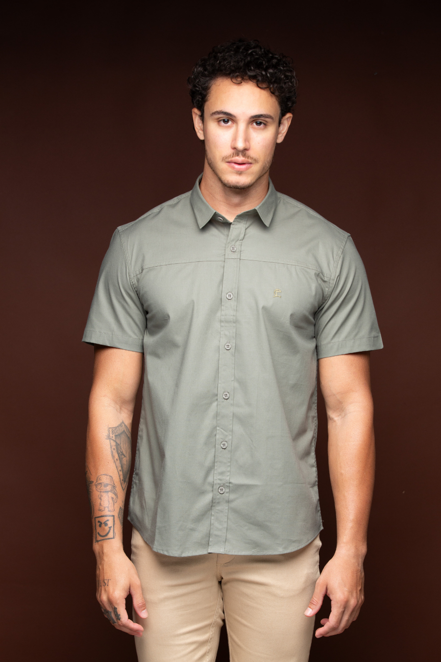 CAMISA DE TECIDO MAZZINI COM PALA CHUMBO