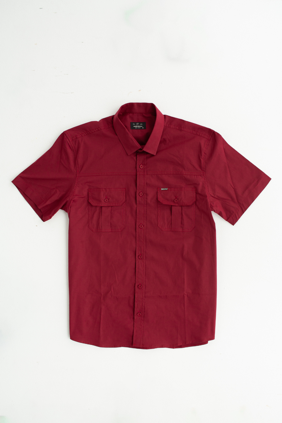 CAMISA DE TECIDO MAZZINI COM 2 BOLSOS VINHO