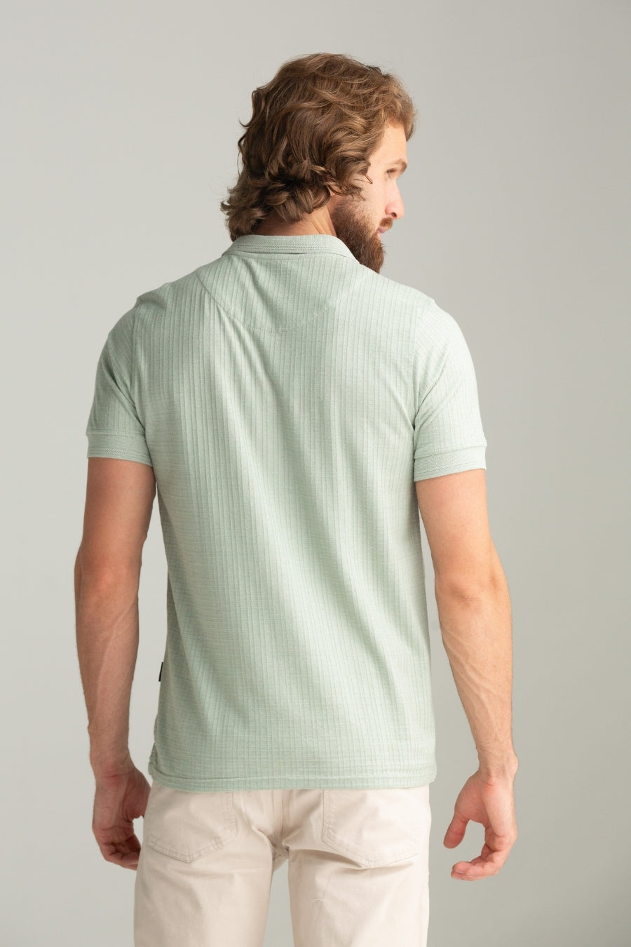 POLO MALHA MADRAS VERDE