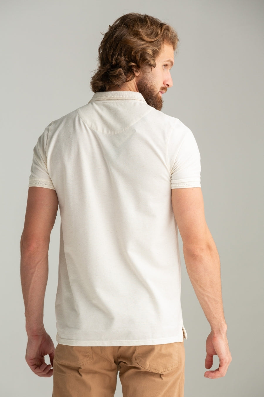 POLO PIQUET LINEN NATURAL