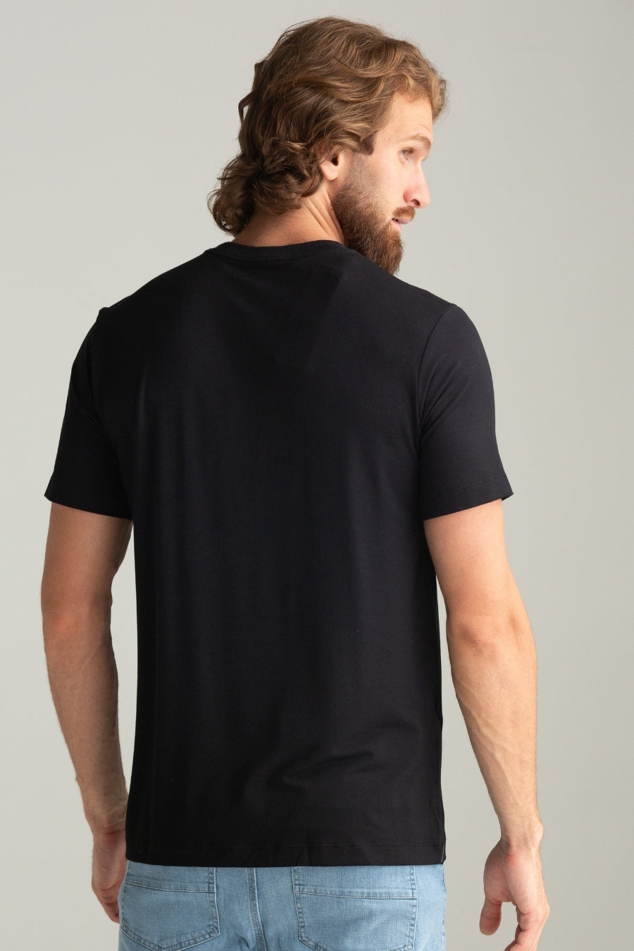 CAMISETA MALHA VANIZADA MODAL PRETO