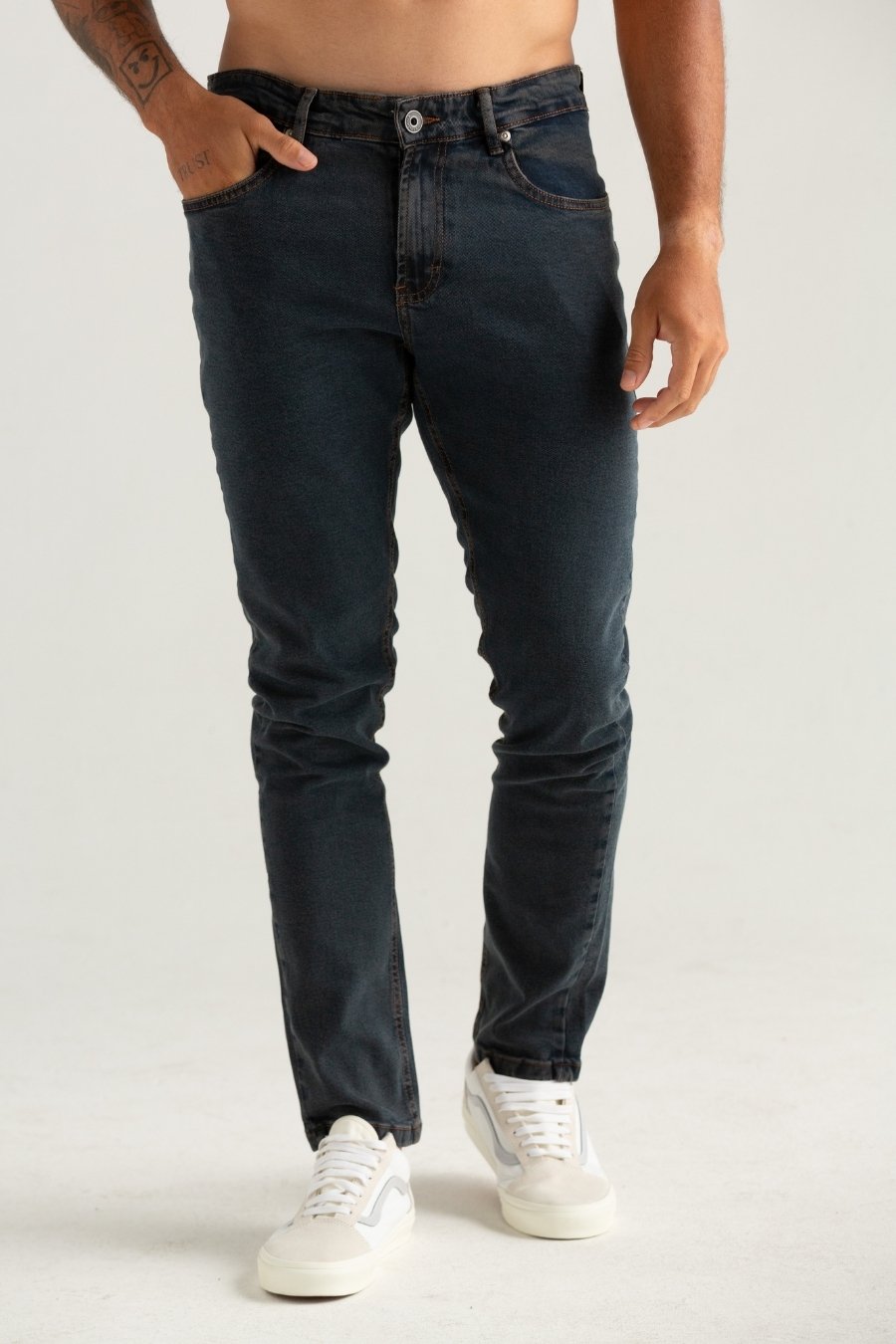 CALÇAS JEANS SLIM AZUL ESCURO