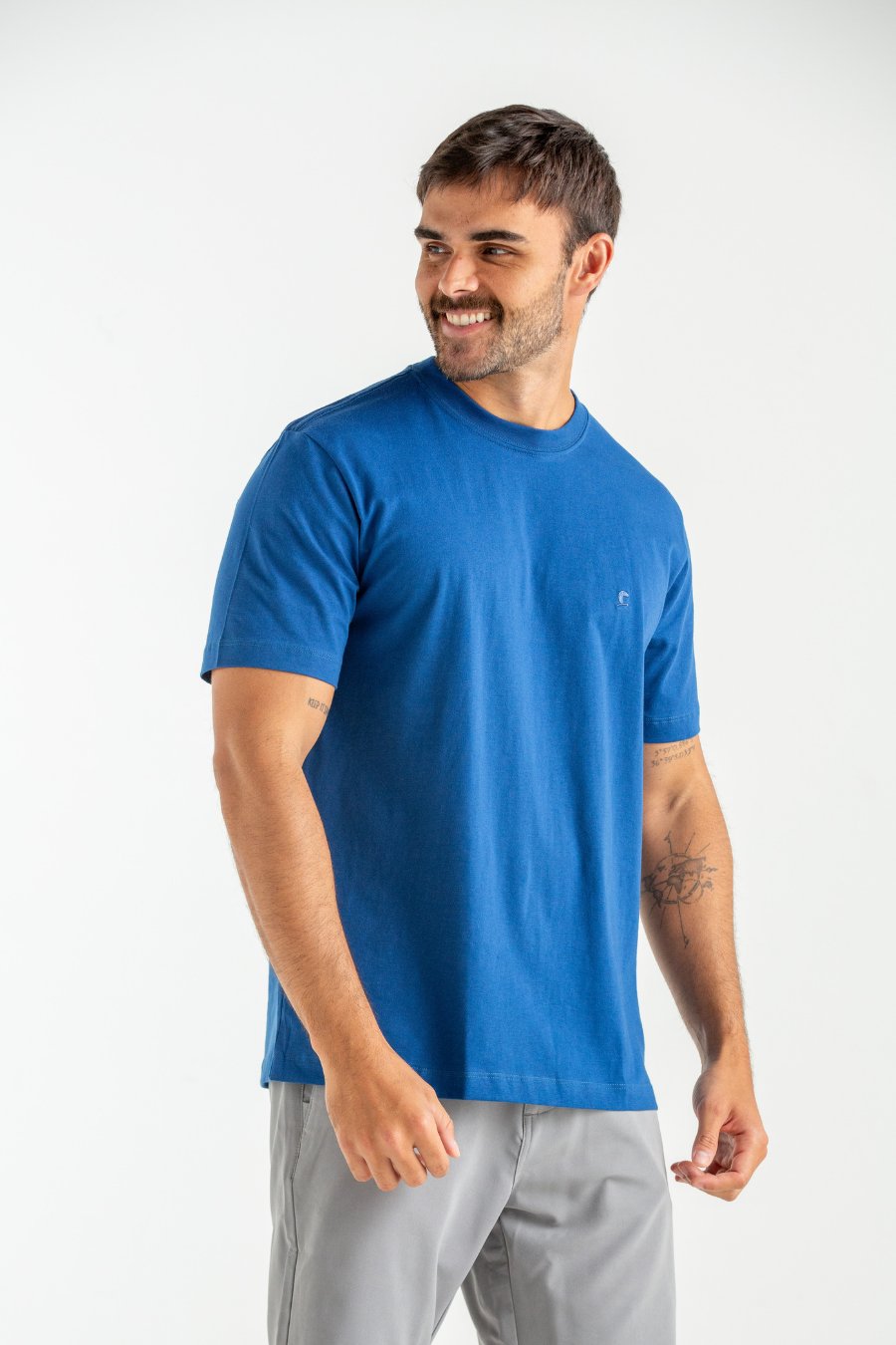 CAMISETA M/C M. REGULAR FIO 40 ROYAL
