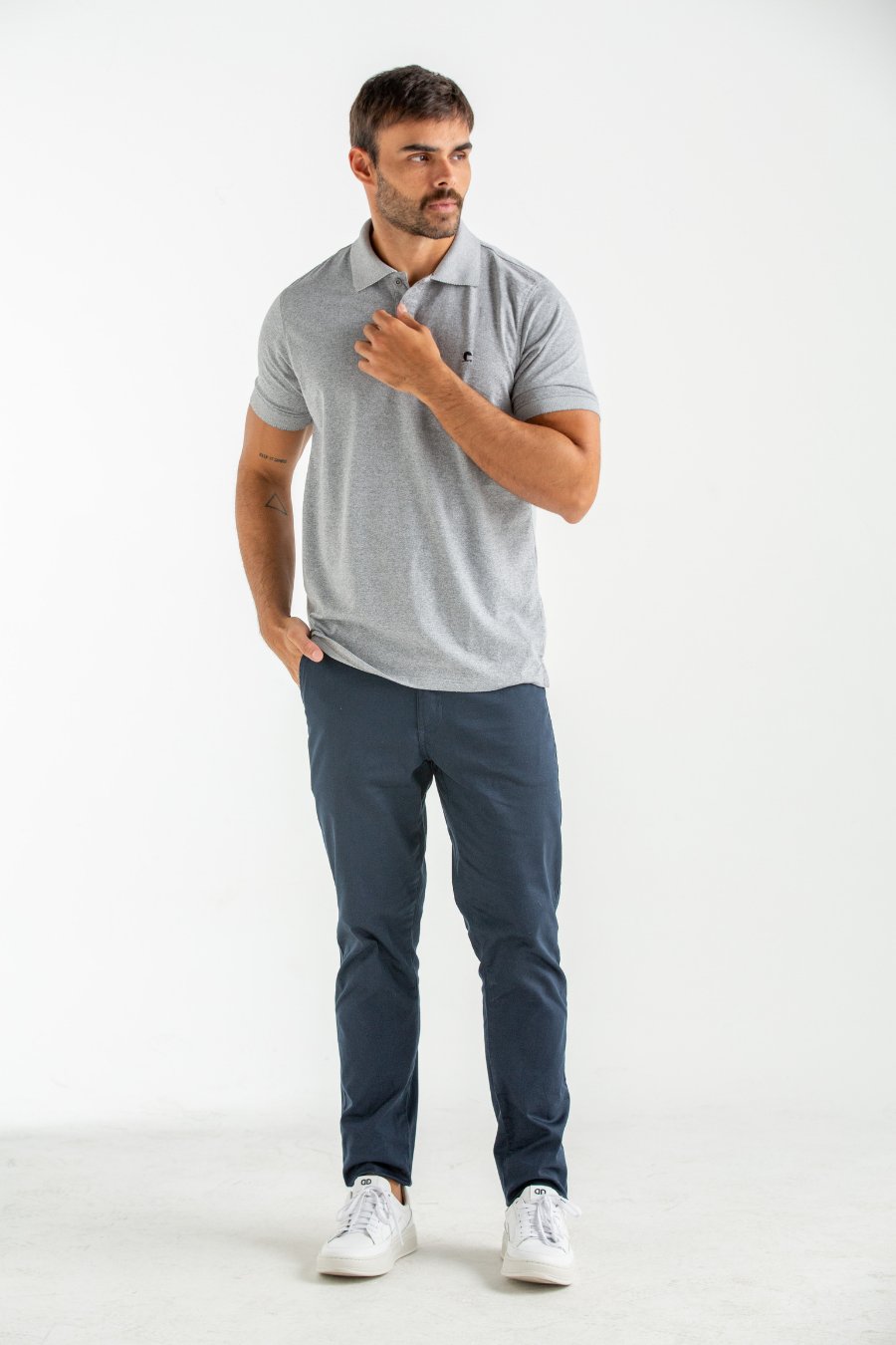 POLO PIQUET YUCA CINZA