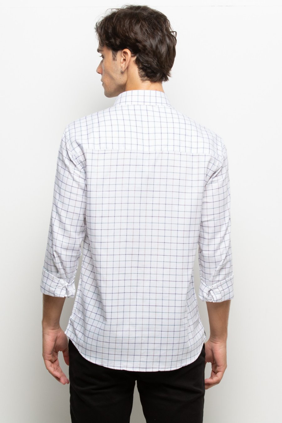 CAMISA MANGA LONGA TEC. XADREZ BRANCO