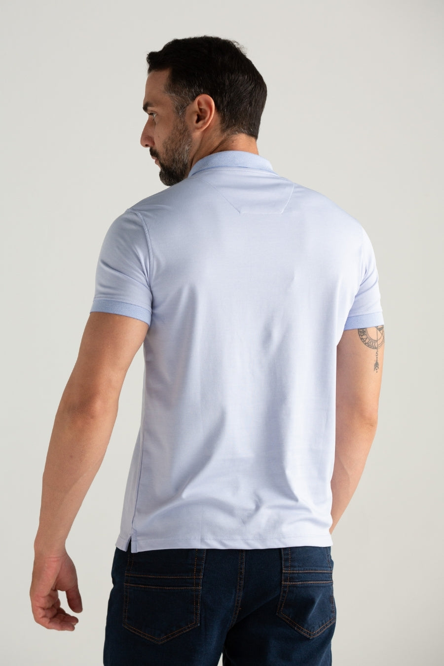 POLO OLIMPO GOLD AZUL CLARO