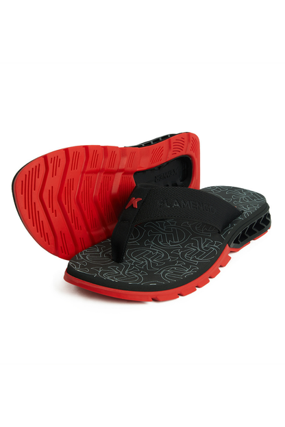 SANDÁLIA KENNER RAKKA FLAMENGO PRETO E VERMELHO 02