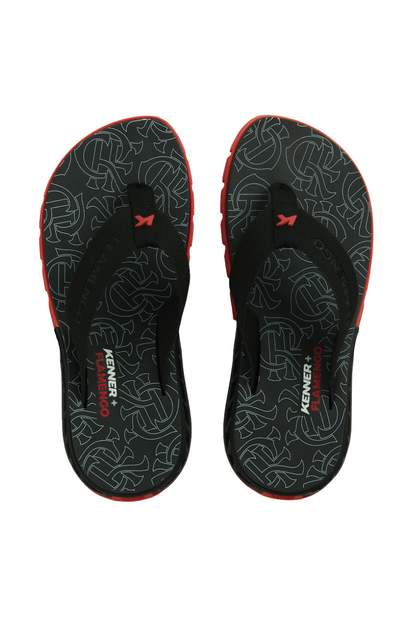 SANDÁLIA KENNER RAKKA FLAMENGO PRETO E VERMELHO 02