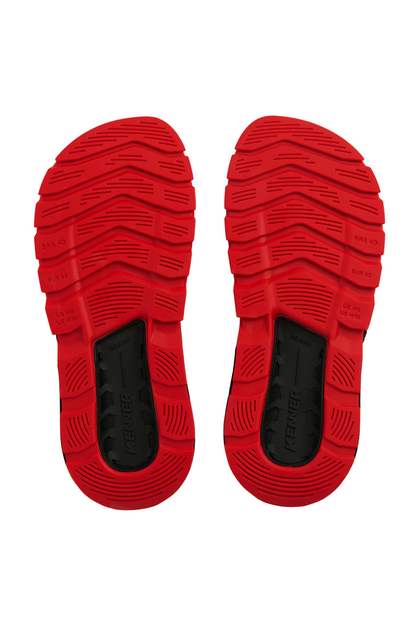 SANDÁLIA KENNER RAKKA FLAMENGO PRETO E VERMELHO 02