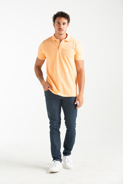 POLO PIQUET FLORA PESSEGO
