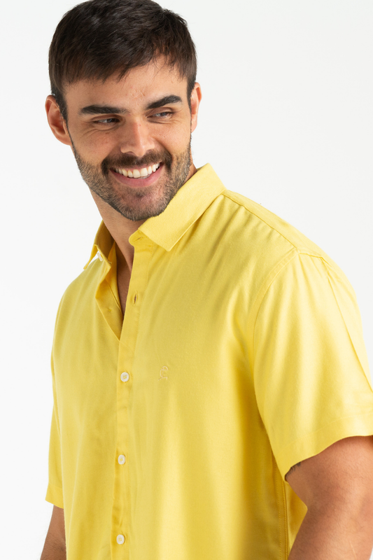 CAMISA MANGA CURTA TEC. LISO VIKING AMARELO