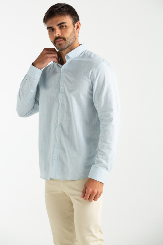 CAMISA DE TECIDO BIARRITZ AZUL CLARO