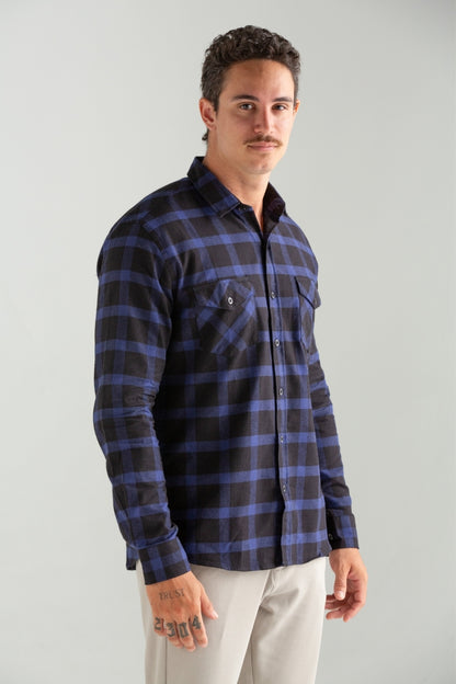 CAMISA FLANELADA XADREZ PRETO