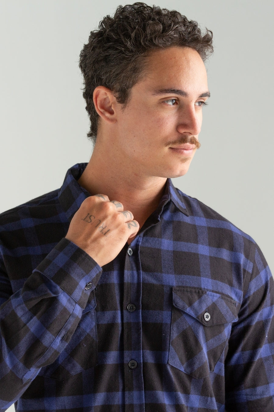 CAMISA FLANELADA XADREZ PRETO