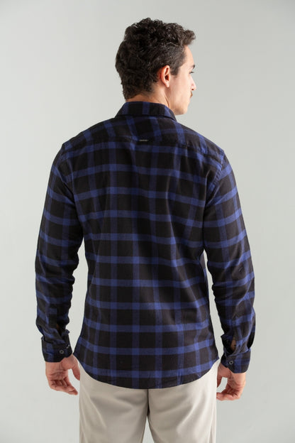CAMISA FLANELADA XADREZ PRETO