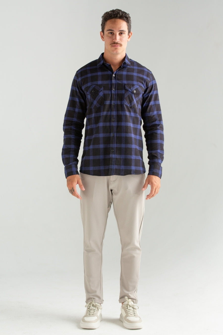 CAMISA FLANELADA XADREZ PRETO