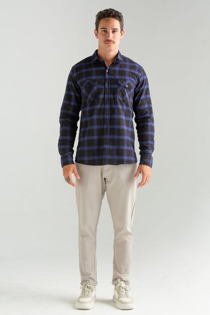 CAMISA FLANELADA XADREZ PRETO