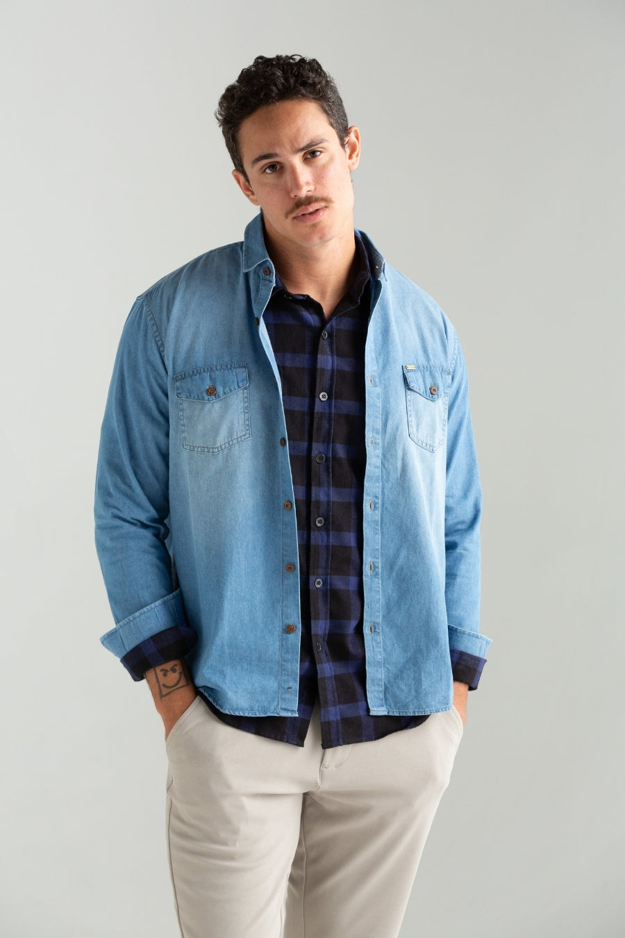 CAMISA FLANELADA XADREZ PRETO