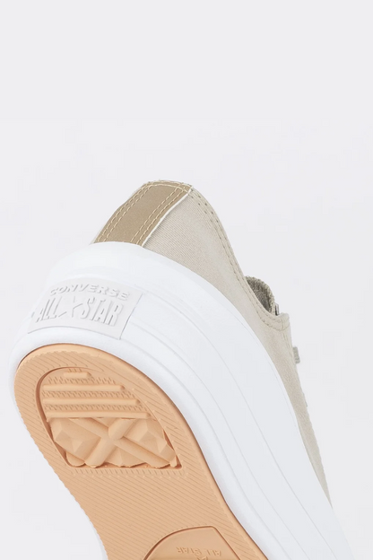 TÊNIS CONVERSE CHUCK TAYLOR ALL STAR MOVE OX AUTHENTIC GLAM BEGE CLARO