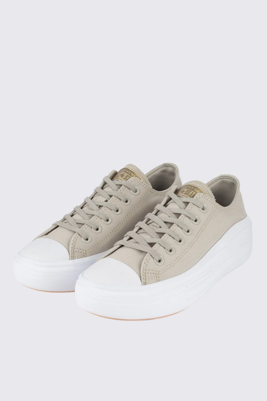 TÊNIS CONVERSE CHUCK TAYLOR ALL STAR MOVE OX AUTHENTIC GLAM BEGE CLARO