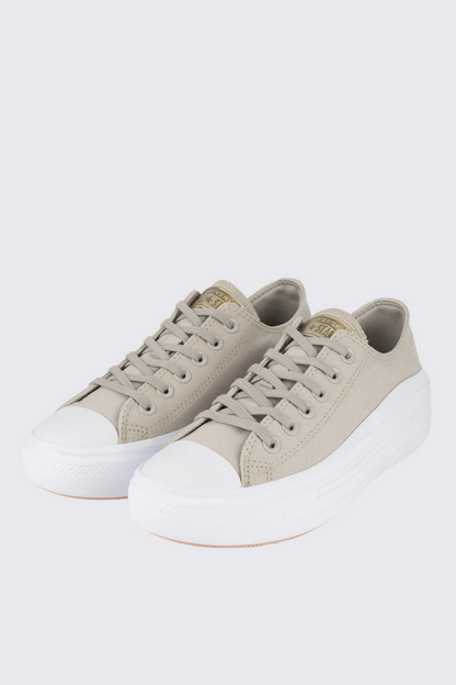 TÊNIS CONVERSE CHUCK TAYLOR ALL STAR MOVE OX AUTHENTIC GLAM BEGE CLARO