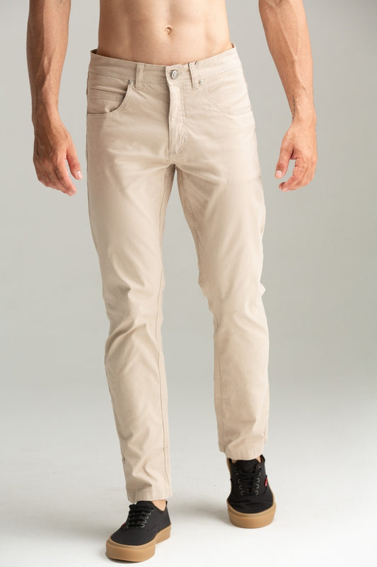 CALÇA DE TECIDO VIC MAX BEGE