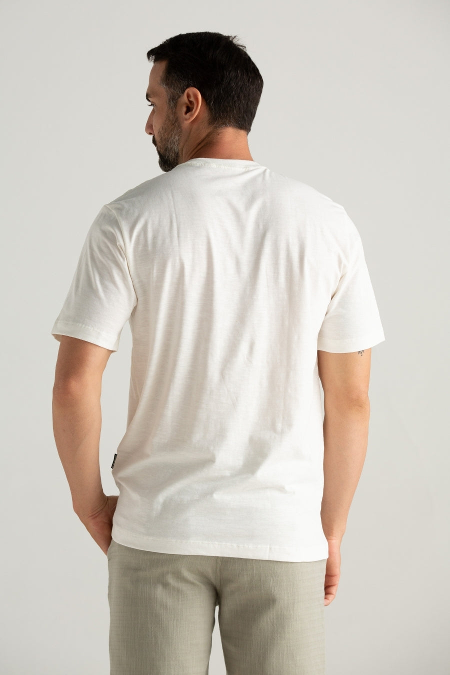 CAMISETA BASICA SLIM FLAME LIGHT OFF WHITE