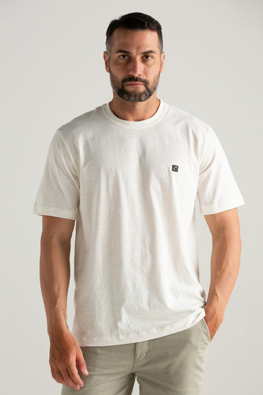 CAMISETA BASICA SLIM FLAME LIGHT OFF WHITE