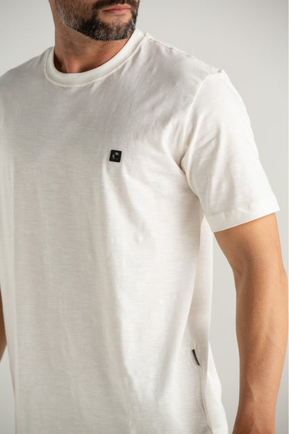 CAMISETA BASICA SLIM FLAME LIGHT OFF WHITE