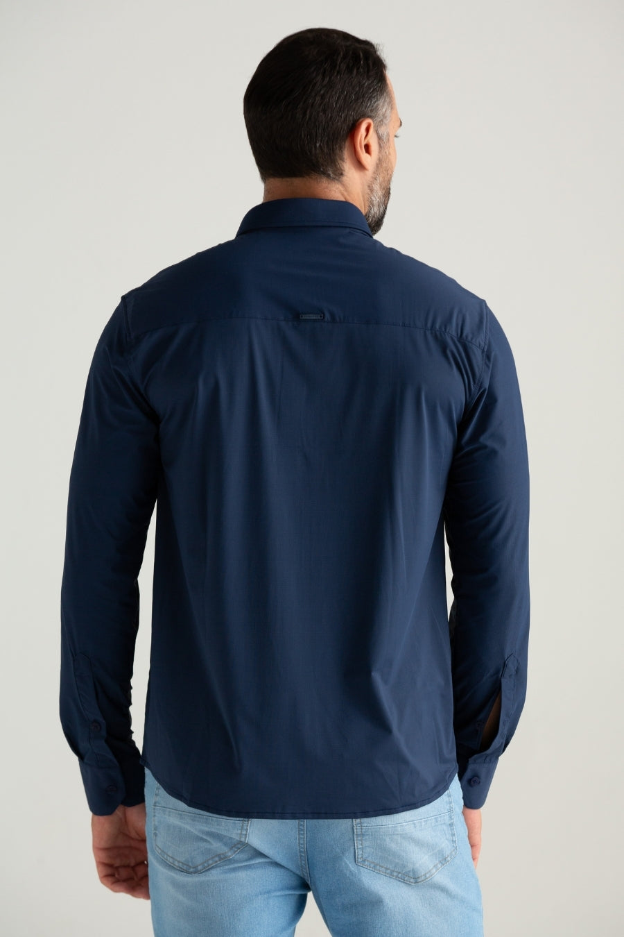 CAMISA MANGA LONGA TECH GIANT MARINHO