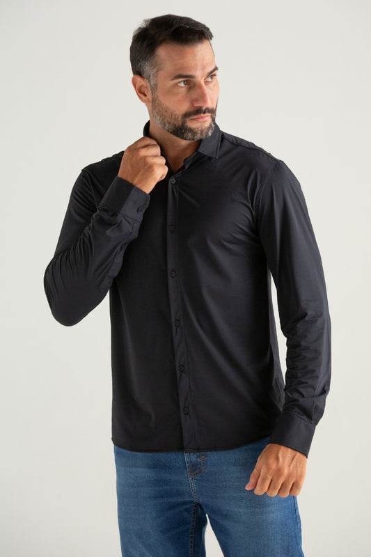 CAMISA MANGA LONGA TECH GIANT PRETO