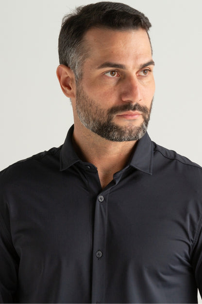 CAMISA MANGA LONGA TECH GIANT PRETO