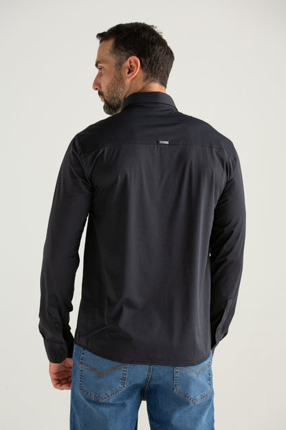 CAMISA MANGA LONGA TECH GIANT PRETO