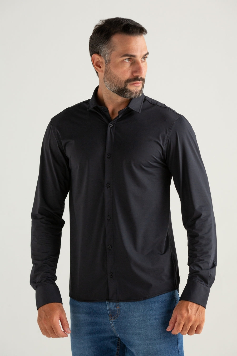 CAMISA MANGA LONGA TECH GIANT PRETO