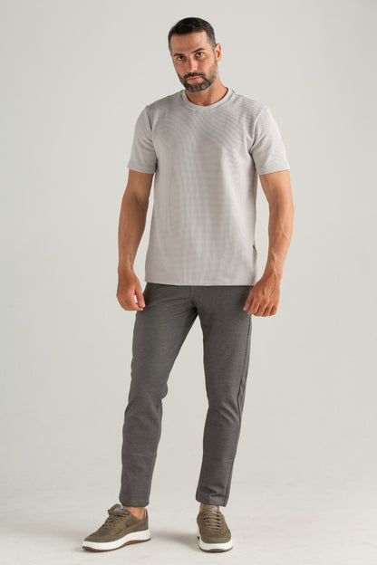 CALÇA DE TECIDO SPORT FINO PONTO ROMA PRETO