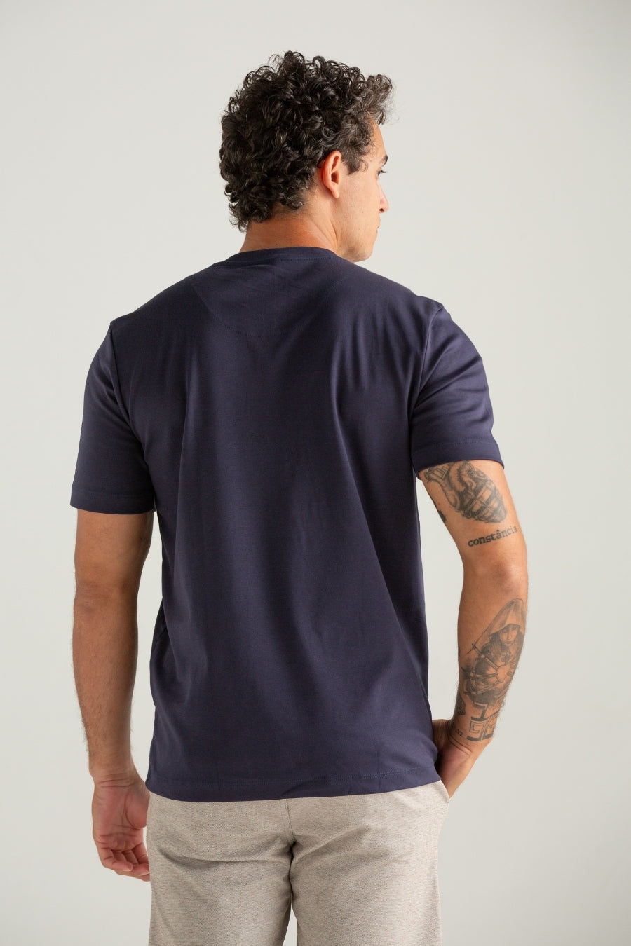 CAMISETA COTTON PIMA MARINHO