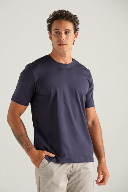 CAMISETA COTTON PIMA MARINHO