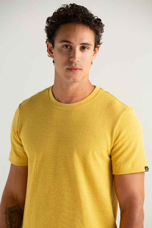 CAMISETA BASICA SLIM HERITAGE AMARELO