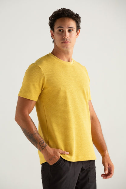 CAMISETA BASICA SLIM HERITAGE AMARELO