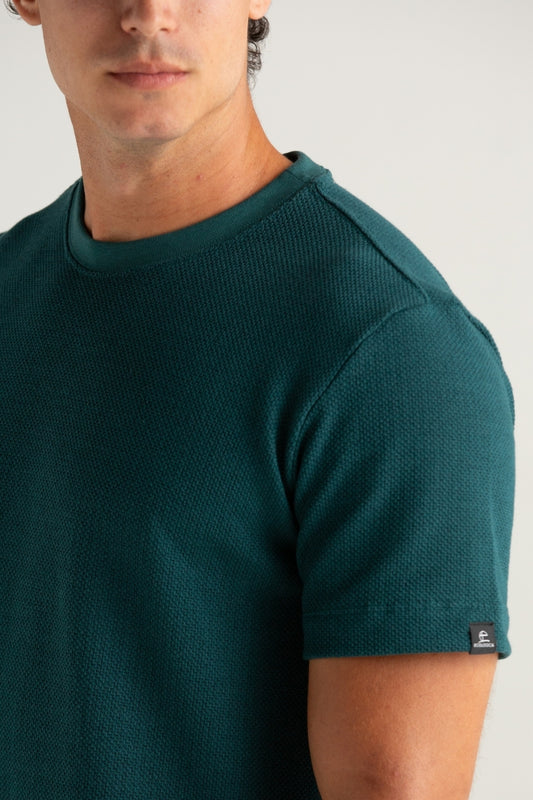 CAMISETA BASICA SLIM HERITAGE VERDE MUSGO