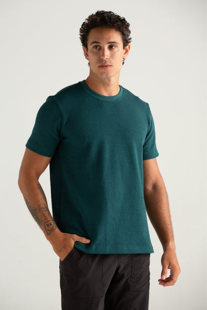 CAMISETA BASICA SLIM HERITAGE VERDE MUSGO