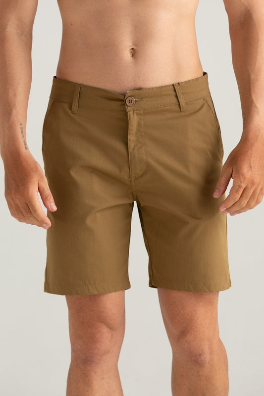 BERMUDA DE TECIDO SPORT FINO OTTO CARAMELO