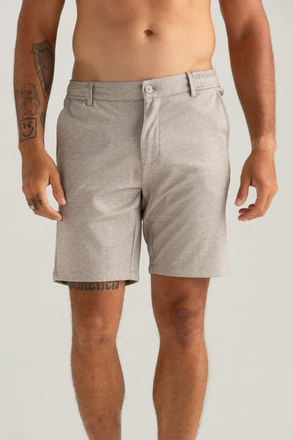 BERMUDA DE TECIDO TECH ELASTICO BEGE