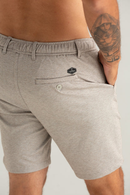 BERMUDA DE TECIDO TECH ELASTICO BEGE