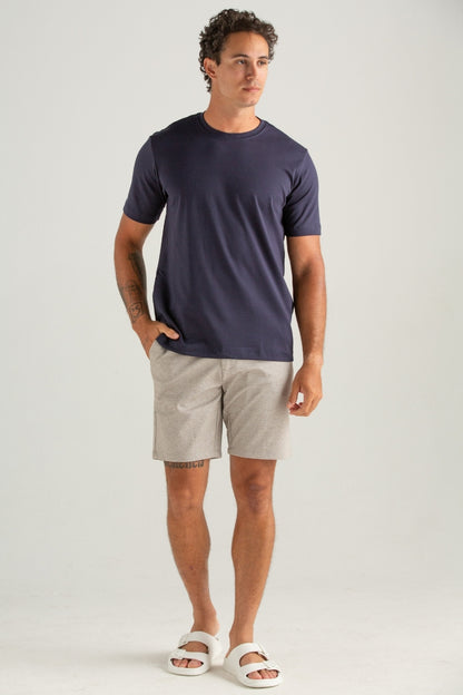 BERMUDA DE TECIDO TECH ELASTICO BEGE