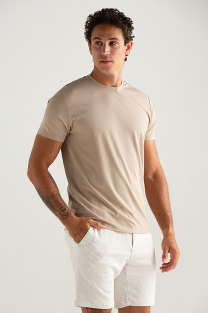 CAMISETA TECH BEGE