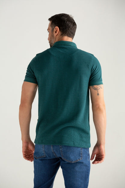 POLO TEXTURIZADO HERITAGE VERDE MUSGO