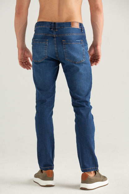 CALÇAS JEANS SLIM AZUL