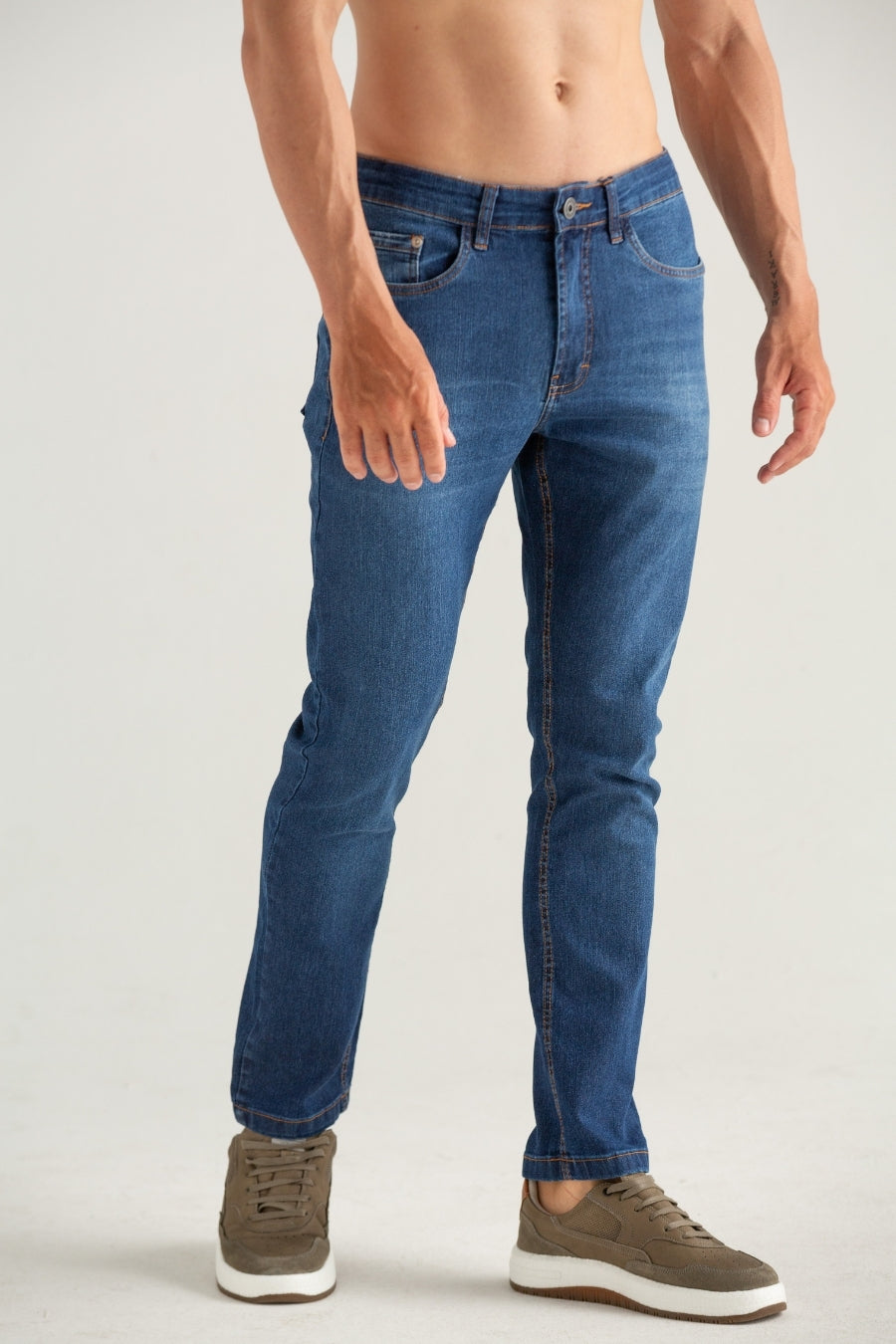 CALÇAS JEANS SLIM AZUL